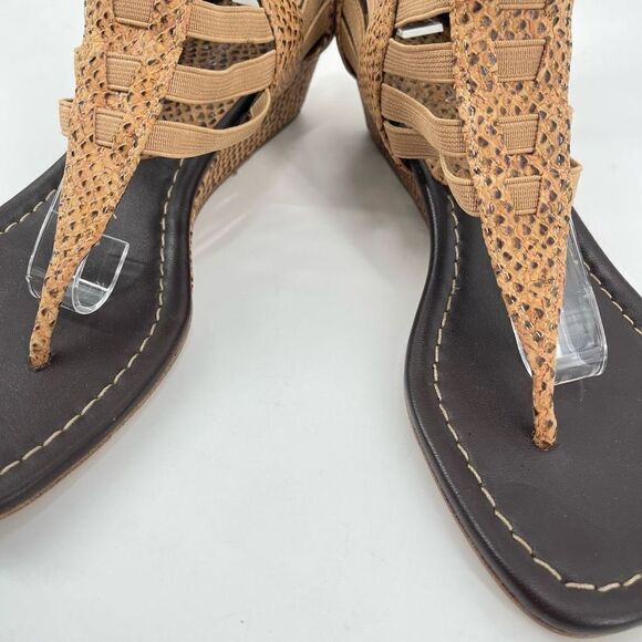 Donald J. Pliner SIGNED Deena Wedge Sandals Size 7 EUC AUTOGRAPHED - Picture 11 of 16